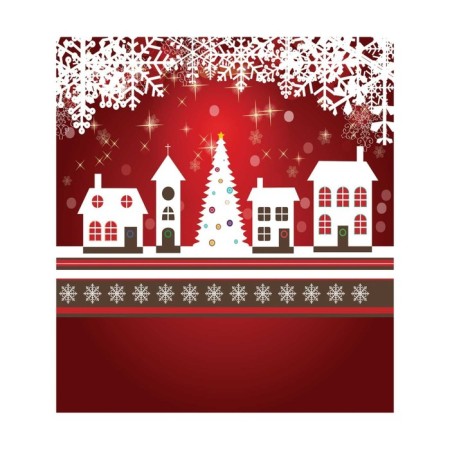 A set of napkins for setting the Christmas City table, rectangular, size 32x46 cm, 4 pcs-2