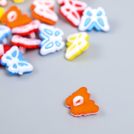 A set of buttons of decorative plastic "Butterfly" set of 20 pcs 1.5x1.5 cm mix-2