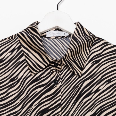 Female blouse, ecrew color, zebra print, size 44-4