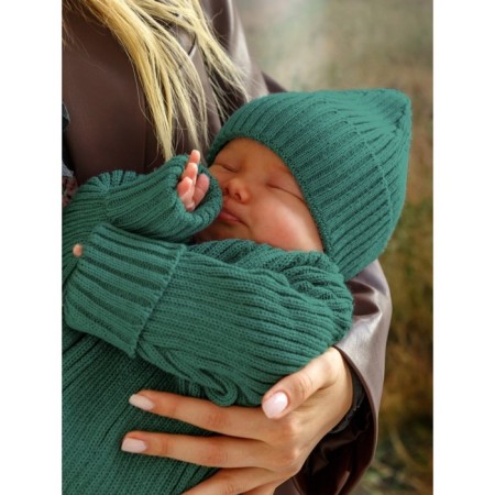 Knitted Knot Killed with a cap Amarobaby Pure Love Tot, height 80 cm, green color-8