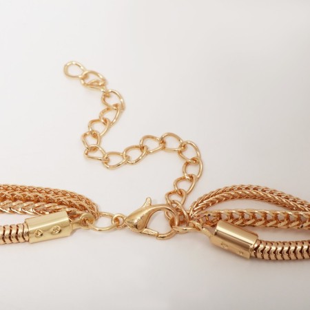 Piece "chain" ring, 3 threads, color gold, 58 cm-2