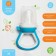 Nibbler for feeding with silicone mesh "horseshoe", color mix