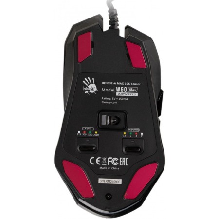 Mouse A4Tech Bloody W60 Max Black Optical (10,000dpi) USB (10BUT)-7