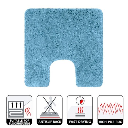 Highland bathroom mat, polyester, 55x55 cm, blue color-1