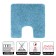 Highland bathroom mat, polyester, 55x55 cm, blue color