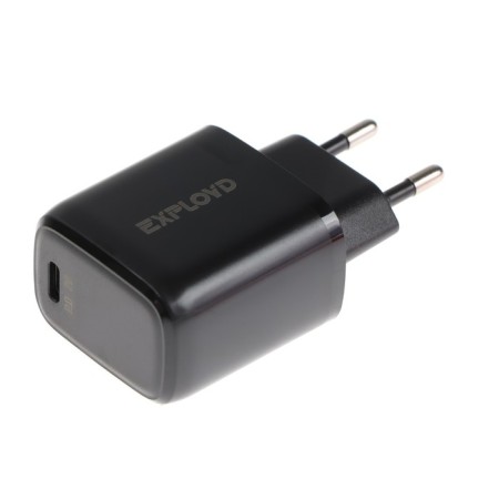 EXPLOYD EX-Z-1332, USB-C, 3 A, 20 W network charger, fast charging, black
