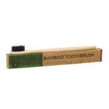 Bamboo dental brush in the box, black