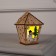 Christmas tree toy "Lantern with a snowman", from batteries, a glow of warm white
