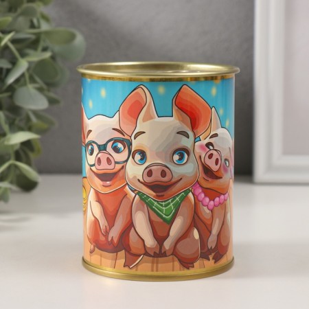 Pigger Bank Metal "For Happiness"