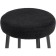 Barrier stool Plato Metal/Builder fabric, black/black 43x43x65 cm