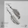 Earrings hanging "feathers" wind, white color in silver, 8 cm