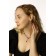 Set 2 objects: earrings, Kilence “Listopad” thin rhombus, blue-white color in silver, 45 cm