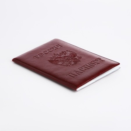 Cover for passport, burgundy color-2