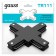 Connector (X-shaped) Gauss, black color