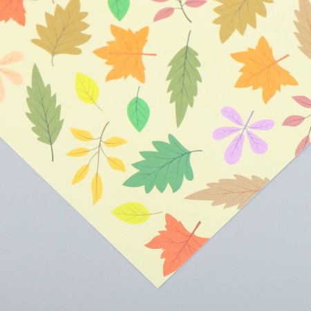 Scrapbooking paper "Autumn leaves" density 180 g 15.5x17 cm-2