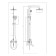 Shower system Rush denis DN0335-40, tropical shower, hand watering can, chrome