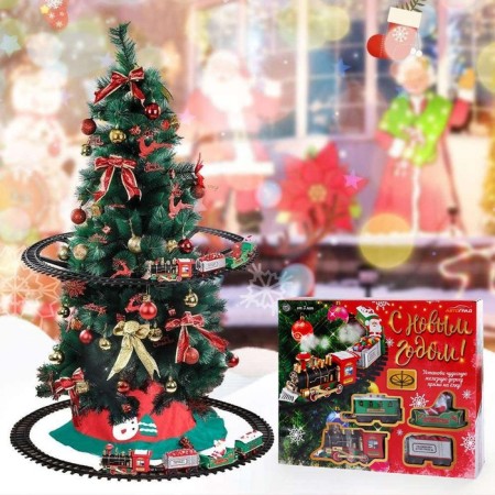 Railway "Happy New Year", fastening around the Christmas tree-5