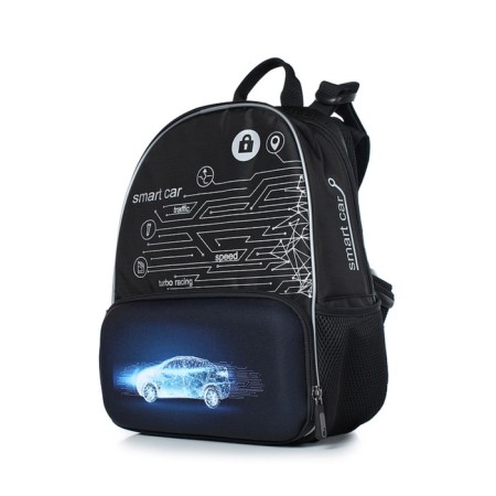 School backpack, 27x12.5x35 cm, black
