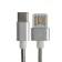 Type -C cable - usb, 2.1 a, metal braid, 1 meter, silver