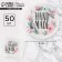 A set of business stickers “DIY”, white, 50 pcs, 4 x 4 cm