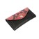 Wallet, button, 5 departments for bills, 2 for coins, 4 for cards, red python/black show
