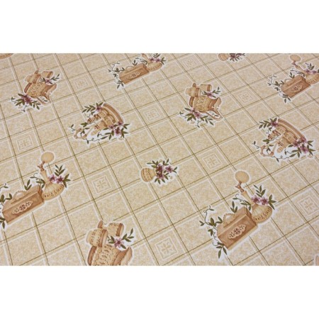 MEIWA tablecloth, round, 152 cm, beige color-5