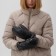 Women's mittens minku, rr 23 cm, central black