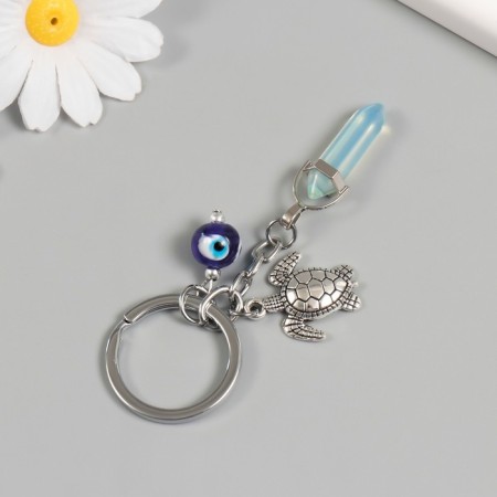 A keychain from the evil eye "Metal" Turtle with a talisman "5.7 cm-2