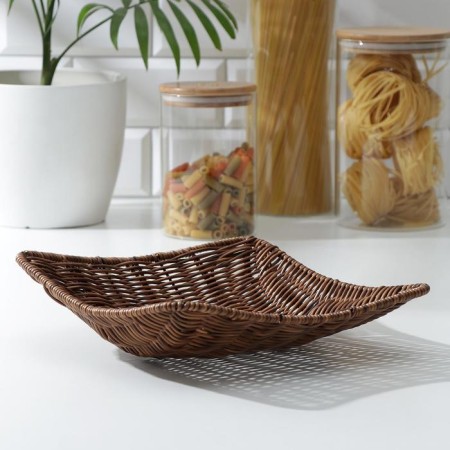 Basket for fruits and bread of the oooo, 25 × 25 × 8 cm, square