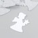 Decor "Angel" silver 5 cm set 10 pcs foam glitter
