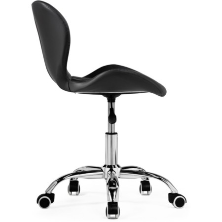 Computer chair Trizor Metal/Eco -leather, Chrome/Black 53x53x69 cm-3