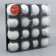 Set of balls plastic D-6 cm, 16 pcs "Frosty pattern" silver-white