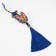 Suspension Textile "Butterfly" blue 2x6.5x27 cm