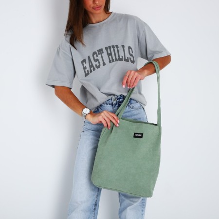 Shopper without fastening, green color-7