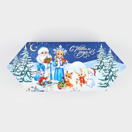The prefabricated fabric box "Fairytale New Year", 14 x 22 x 8 cm, New Year-4