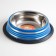 A bowl with a non -slip base color with stripes, 230 ml, blue