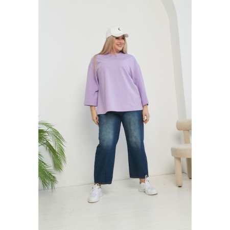 Female trousers, size 62, dark blue color-1