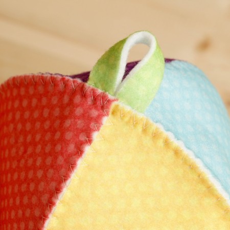 Banch hat for a nursery with an application of the flower "Flower-seven-color", felt-2
