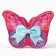 Hair elastic band with a bow "butterfly" diam. 4 cm