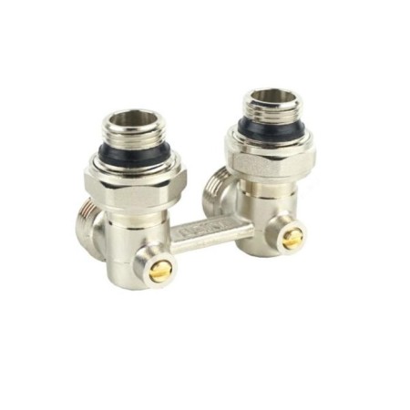 Connecting unit of the radiator OGINT 022-4040, 1/2 "X3/4, PN 10, for a two-pipe system, corner