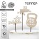 Topper for the Cake "February 23" Wooden, Assorted, mix