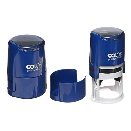 Equipment for round printing automatic Colop Printer R40, diameter 41.5 mm, with a lid, cobalt body-1