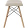Stool Ben array of beech/metal/fabric, natural/beige 41x39x44 cm