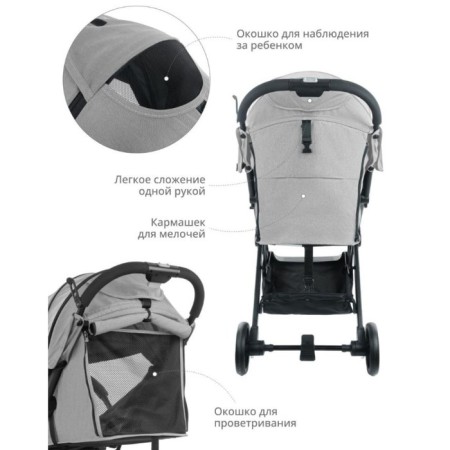 Stroller walking children's indigo trip, gray color-6