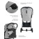 Stroller walking children's indigo trip, gray color