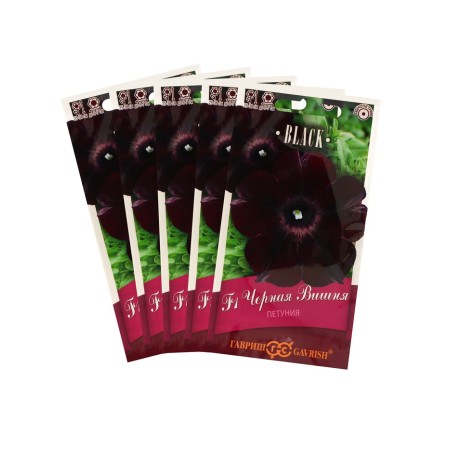 Petunia flowers "Black Cherry" F1 multi -flowered, oh granules, set 5 pcs