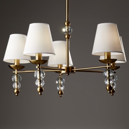 Freya FR1009CL-05BS SIDE, 710x710x600 mm ceiling lamp, E14, 5x40W, brass color-8