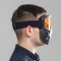 Mask glasses for motor vehicles, collapsible, orange glass, black color black