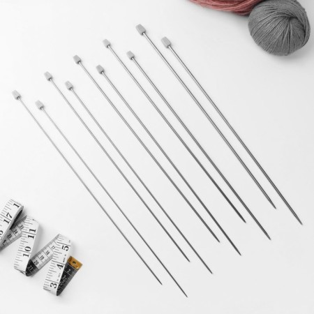 Knitting needles, d = 2-7 ​​mm, 35 cm, 10 pairs in the pencil case-1