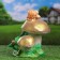 Garden figure "Angel on the mushroom" 17x20x24cm